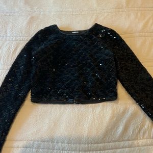 NYE Sequin Crop Top